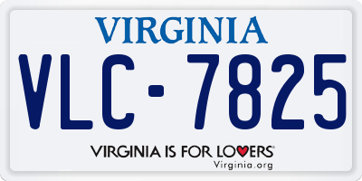 VA license plate VLC7825