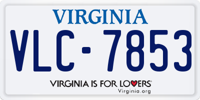 VA license plate VLC7853