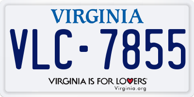 VA license plate VLC7855