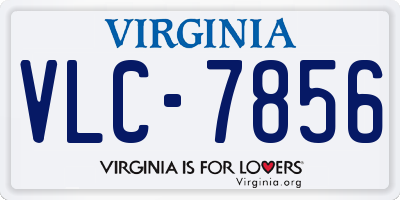 VA license plate VLC7856