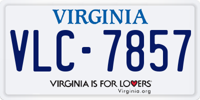 VA license plate VLC7857