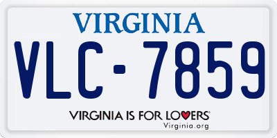 VA license plate VLC7859