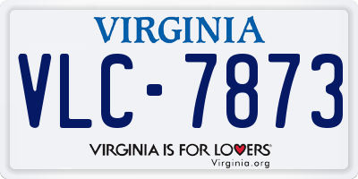 VA license plate VLC7873