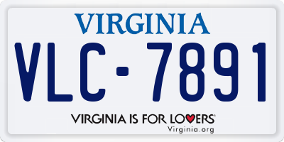 VA license plate VLC7891