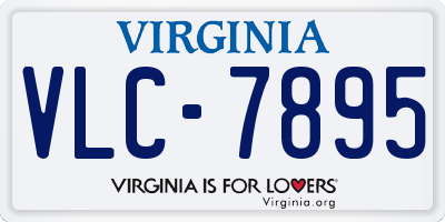 VA license plate VLC7895