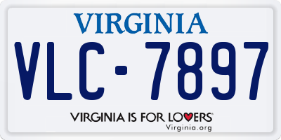 VA license plate VLC7897