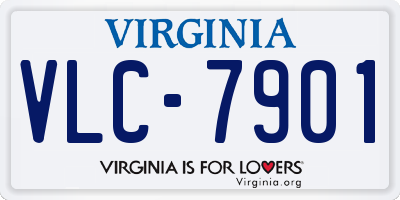 VA license plate VLC7901