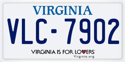 VA license plate VLC7902
