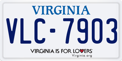 VA license plate VLC7903