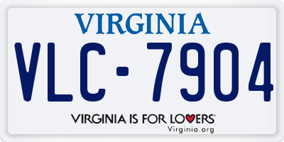 VA license plate VLC7904