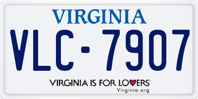 VA license plate VLC7907