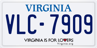 VA license plate VLC7909