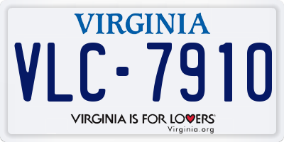 VA license plate VLC7910