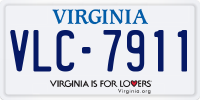 VA license plate VLC7911