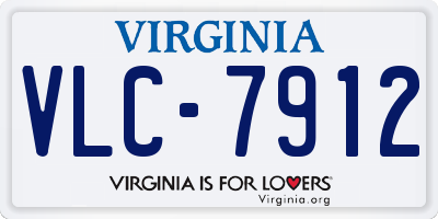 VA license plate VLC7912