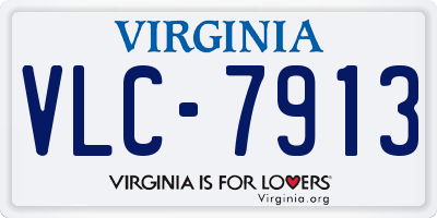 VA license plate VLC7913