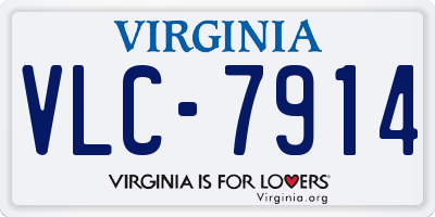 VA license plate VLC7914