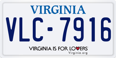 VA license plate VLC7916
