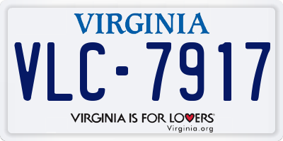 VA license plate VLC7917