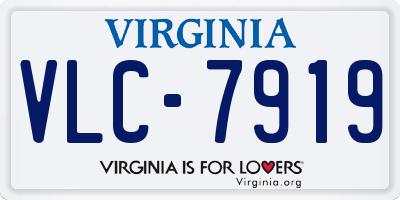 VA license plate VLC7919