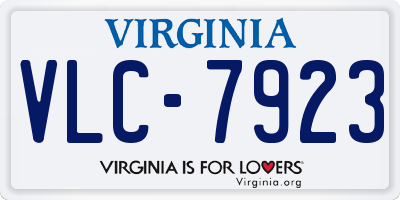 VA license plate VLC7923