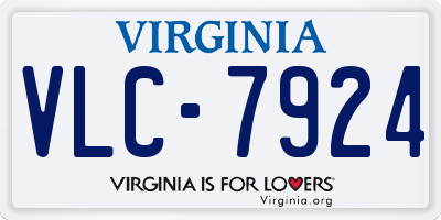VA license plate VLC7924