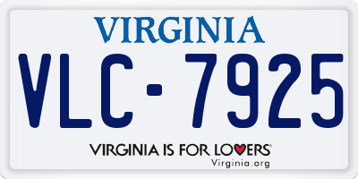 VA license plate VLC7925