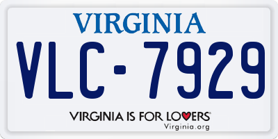 VA license plate VLC7929