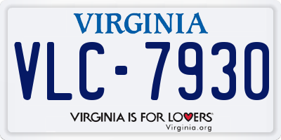 VA license plate VLC7930