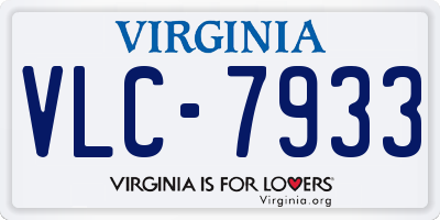 VA license plate VLC7933