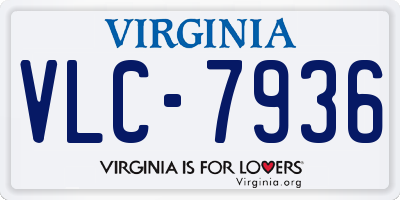 VA license plate VLC7936