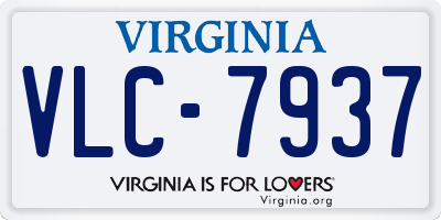 VA license plate VLC7937
