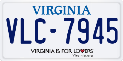 VA license plate VLC7945