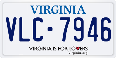 VA license plate VLC7946