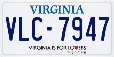 VA license plate VLC7947