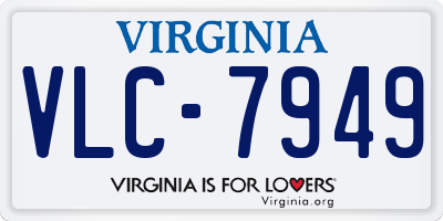 VA license plate VLC7949