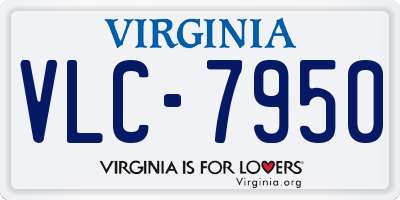 VA license plate VLC7950