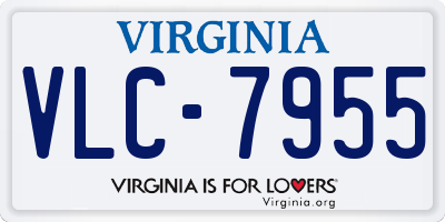 VA license plate VLC7955