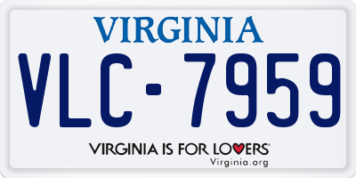 VA license plate VLC7959