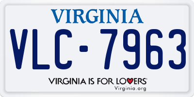 VA license plate VLC7963