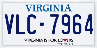 VA license plate VLC7964