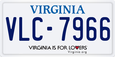 VA license plate VLC7966