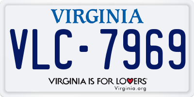 VA license plate VLC7969