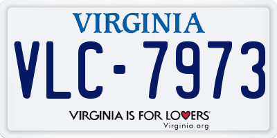 VA license plate VLC7973