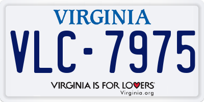 VA license plate VLC7975