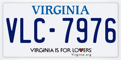 VA license plate VLC7976
