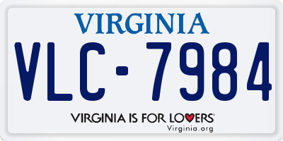 VA license plate VLC7984