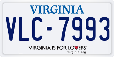VA license plate VLC7993