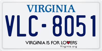 VA license plate VLC8051