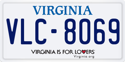 VA license plate VLC8069